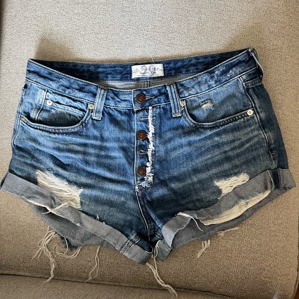 free people denim shorts size 29